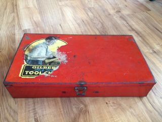 Vintage Gilbert Big Boy Metal Tool Chest Toy Box