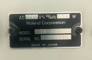 Roland TR - 909 Rhythm Composer Analog Drum Machine TR909 TR 909 Vintage 3