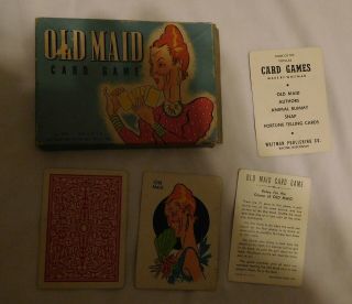 Vintage Old Maid Card Game Whitman No 2996,  Playing Cards