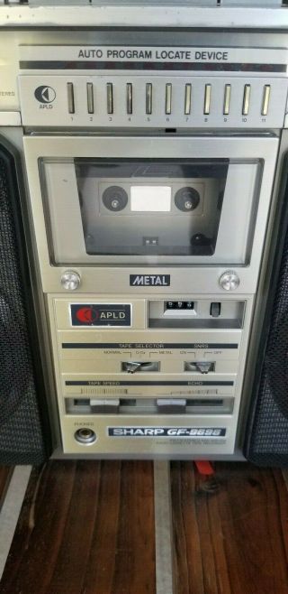 SHARP GF - 9696 Vintage Stereo Boombox 80s GhettoBlaster - RARE 4
