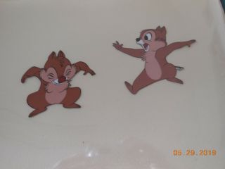 Vintage Disney Animation Cel Chip & Dale And Donald Duck