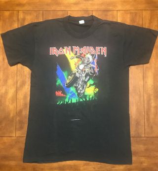 Rare Vtg Heavy Metal Iron Maiden England 1989 80 ' s Concert Tour T Shirt Sz XL 2
