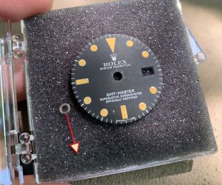 Vintage ROLEX GMT MASTER 1675 Matte Black Dial 28mm & Hand 6