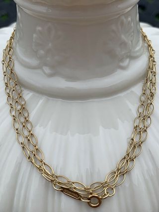 Tiffany & Co 750 18k Yellow Gold Oval Link Chain Necklace 30 Inches Rare