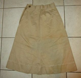 WW2 US ARMY WOMEN ' S WAC WAAC COTTON KHAKI SKIRT 4