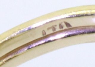 Vintage 18K 2 - tone gold 5.  75CT VS diamond & sapphire cluster cocktail ring sz 9 5