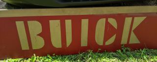 LARGE Antique Wood Hand Painted Buick Car Dealership Sign Advertising VTG 3