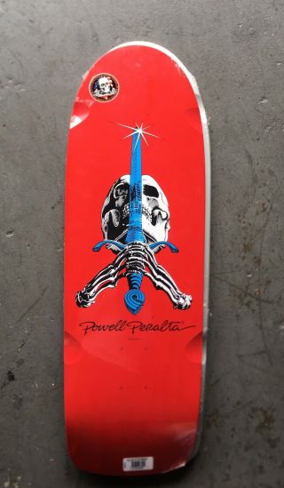 Vintage NOS Early 80s Powell Peralta Skull and Sword Skateboard Deck 10