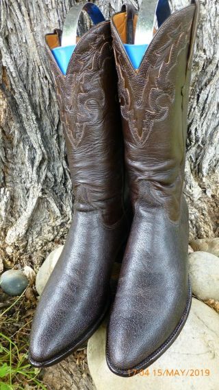 Vintage Lucchese Classics " Rough & Tough " Exotic Skin " Rare " Western Boots 10 D