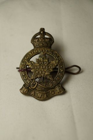 Ww2 Canadian Royal Montreal Regiment Cap Badge