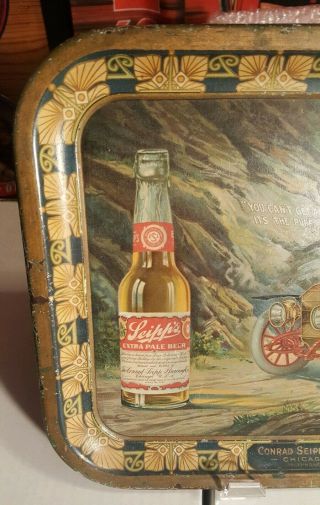 Conrad Seipp Brewing Co.  Beer Tray 1900 ' s Extra Pale Vintage RARE CHICAGO Ill 2