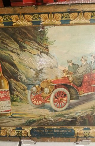 Conrad Seipp Brewing Co.  Beer Tray 1900 ' s Extra Pale Vintage RARE CHICAGO Ill 4