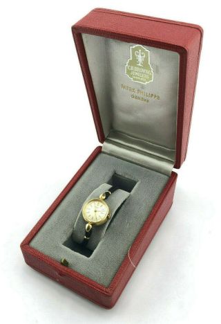 Patek Philippe 18k Gold Ladies Vintage Mechanical Dress Watch W/orig Box Nr 5653