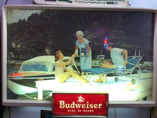 Vintage Budweiser Lighted Sign