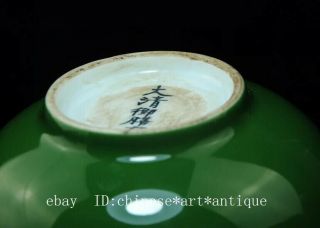 chinese green glaze porcelain bowl QIANLONG MARK b01 4