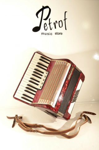 Vintage Top Piano Accordion Weltmeister 48 Bass,  5 Reg.  Made In Germany