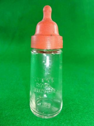 Vintage Lynne Doll Nurser Glass Baby Bottle Or Vintage Candy Container