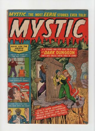 Mystic 2 Fn,  6.  5 Vintage Marvel Atlas Comic Horror Pre - Hero Golden Age 10c