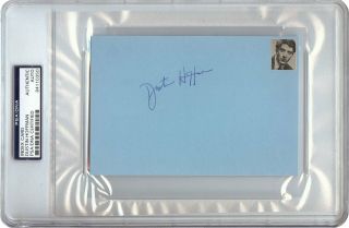 Dustin Hoffman Signed Autographed 4x6 Index Card 1969 Vintage Auto Psa/dna