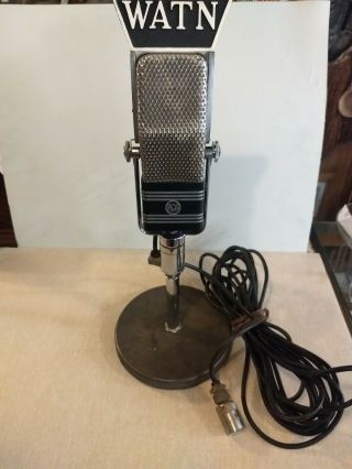 Vintage Rca 44bx Microphone With Sound Stand