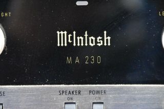 Vintage McIntosh MA230 MA 230 Stereo Integrated Amplifier Pre - Amp Great 12