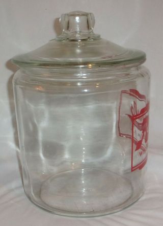 Vintage Rawls Delicious Foods Winston Salem NC Clear Glass Advertising Store Jar 4