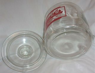 Vintage Rawls Delicious Foods Winston Salem NC Clear Glass Advertising Store Jar 7