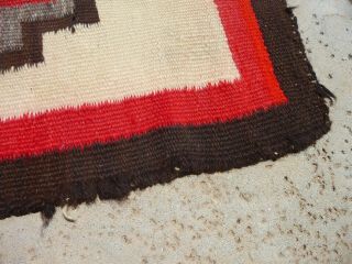 Vintage Navajo Regionl Blanket Rug Pattern 47x70 3