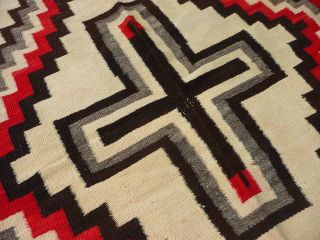Vintage Navajo Regionl Blanket Rug Pattern 47x70 7