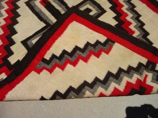 Vintage Navajo Regionl Blanket Rug Pattern 47x70 8
