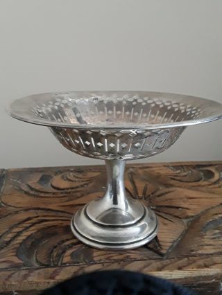 Solid Silver Large Sweet Dish Lovely Shape Sheffield 1909