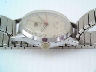 VINTAGE MENS ELOGA SWISS MOONPHASE WRIST WATCH DAY,  MONTH,  DATE DIAL $9.  99 7