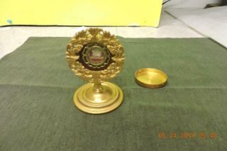 Antique Reliquary Relic St.  Lucy Luciae V.  M Syracuse Pedestal Stand Wax Seal