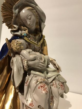 Professor Eugenio Pattarino Madonna & Child Sculpture RARE 7
