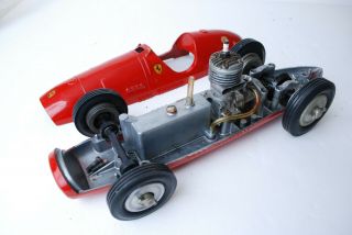 Movosprint 52 Italian Gas Engine Red Ferrari Vintage Tether Car 4
