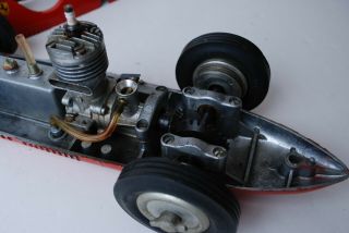 Movosprint 52 Italian Gas Engine Red Ferrari Vintage Tether Car 5