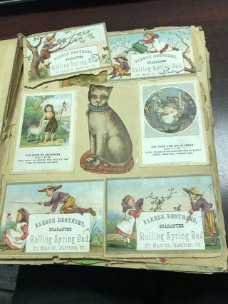 Antique Victorian Trade Card & Ad Scrapbook Mostly Connecticut Hartford P.  Ryan’s 3