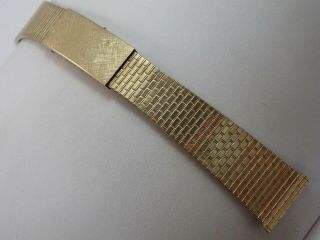 19mm 3/4 " Gold Filled Mens Vintage Watch Band Kestenmade Deployment Clasp Nos