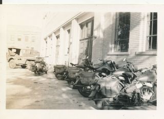 Wwii 1940s Usaaf Atc 7th F Gp Hq Great Falls Mt Photo 8 Motorcycles 902nd Gs