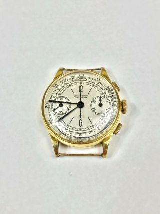 ULYSSE NARDIN CHRONOGRAPH VINTAGE MECHANICAL SWISS WATCH VALJOUX 22 18K GOLD 4