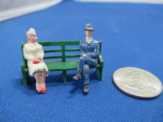 Couple On A Bench Lead Figures Barclay,  Am Standard Etc