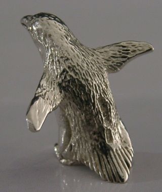 English Solid Cast Sterling Silver Bird Penguin Animal Figure 2017