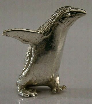 ENGLISH SOLID CAST STERLING SILVER BIRD PENGUIN ANIMAL FIGURE 2017 2