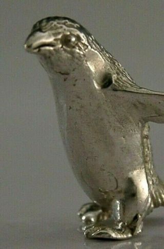 ENGLISH SOLID CAST STERLING SILVER BIRD PENGUIN ANIMAL FIGURE 2017 3