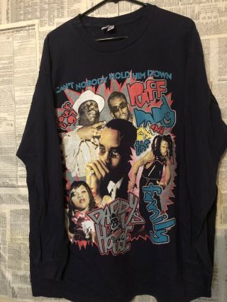 Vtg 90s Puff Daddy House Notorious Big Long Sleeve T - Shirt