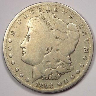 1894 Morgan Silver Dollar $1 Coin (1894 - P) - Good Details - Rare Key Date