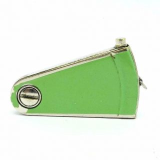 Vintage JMCO IMCO 3400 Klips Deco Green Enamel Swing Out Purse Lighter 2