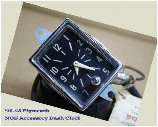 NOS 1946 - 1948 Plymouth Accessory Dash Clock 1947 Special Deluxe Convertible 4