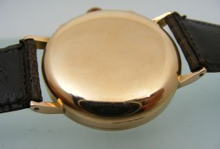 Vintage Omega 33.  3 Chronograph 18k.  solid gold custom case dial 8