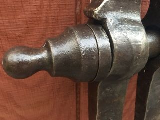 Antique Blacksmith Post Leg Vise 4 1/2” Jaws 41” Tall Forging Tool Blacksmithing 4